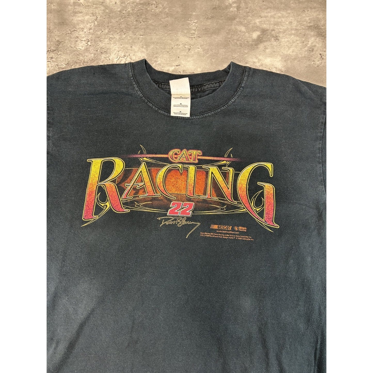 Vintage Dave Blaney #22 Cat Racing Nascar Long Sleeve T-Shirt Size Medium