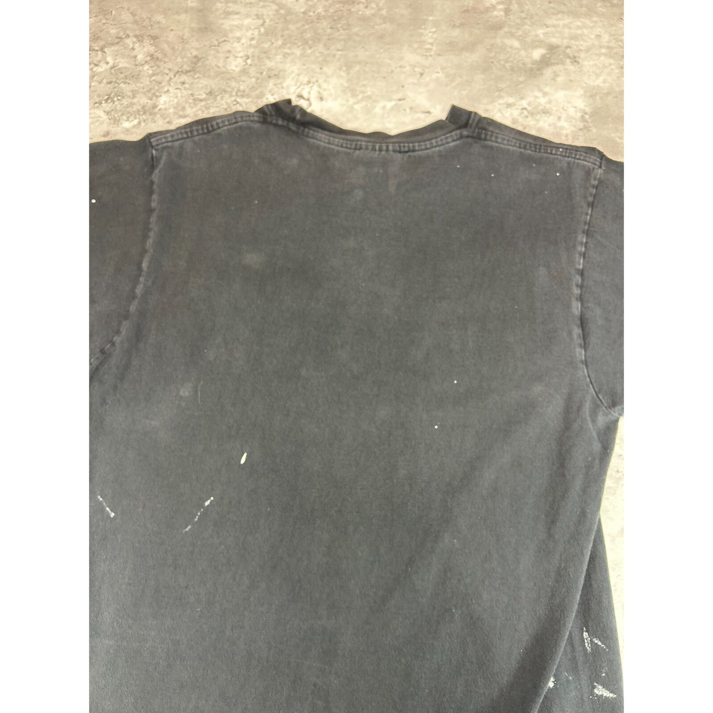 Vintage 80s/90s Distressed Blank Pocket T-Shirt Size Medium Black