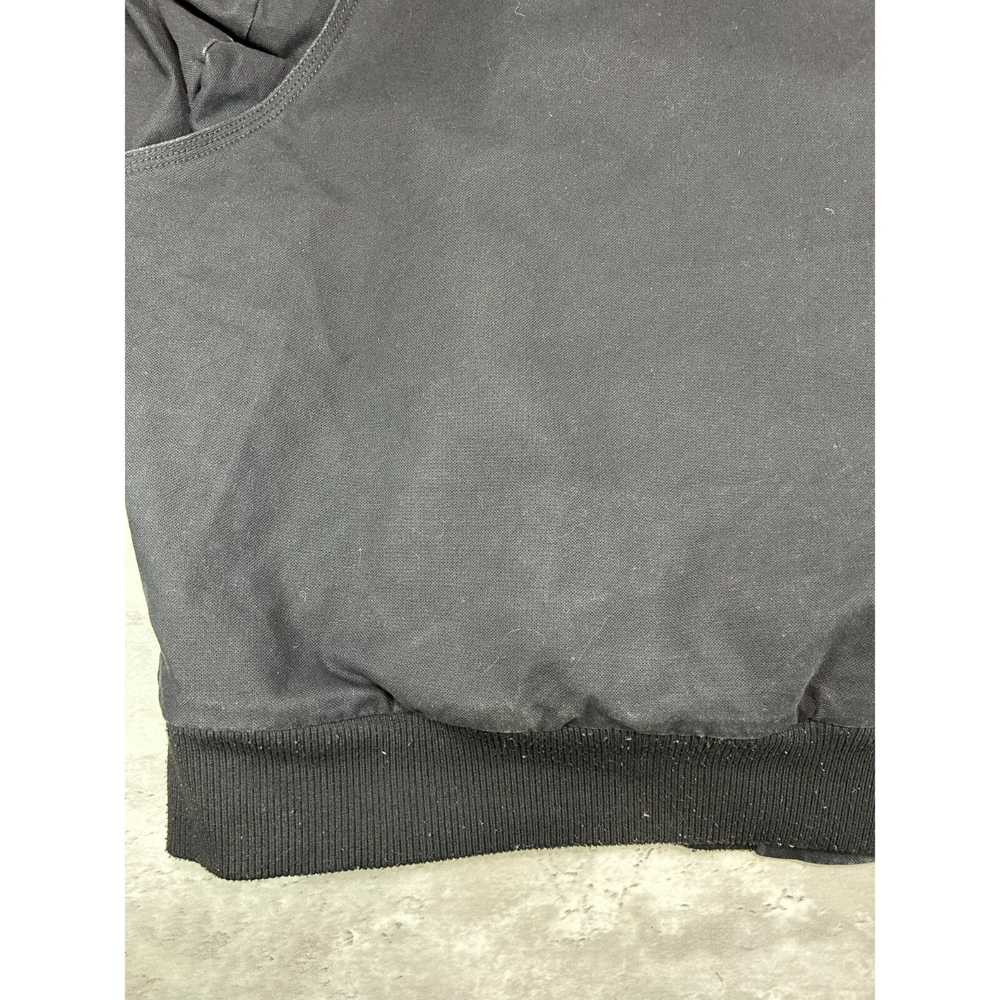 Vintage Walls Canvas Insulated Workwear Hooded Bomber Jacket Size XXXL Black
