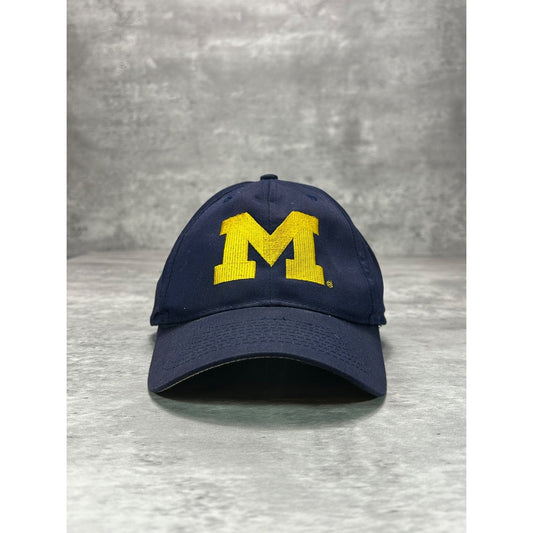 Vintage 90s Michigan Wolverines NCAA Embroidered Collegiate Snapback Hat OSFA