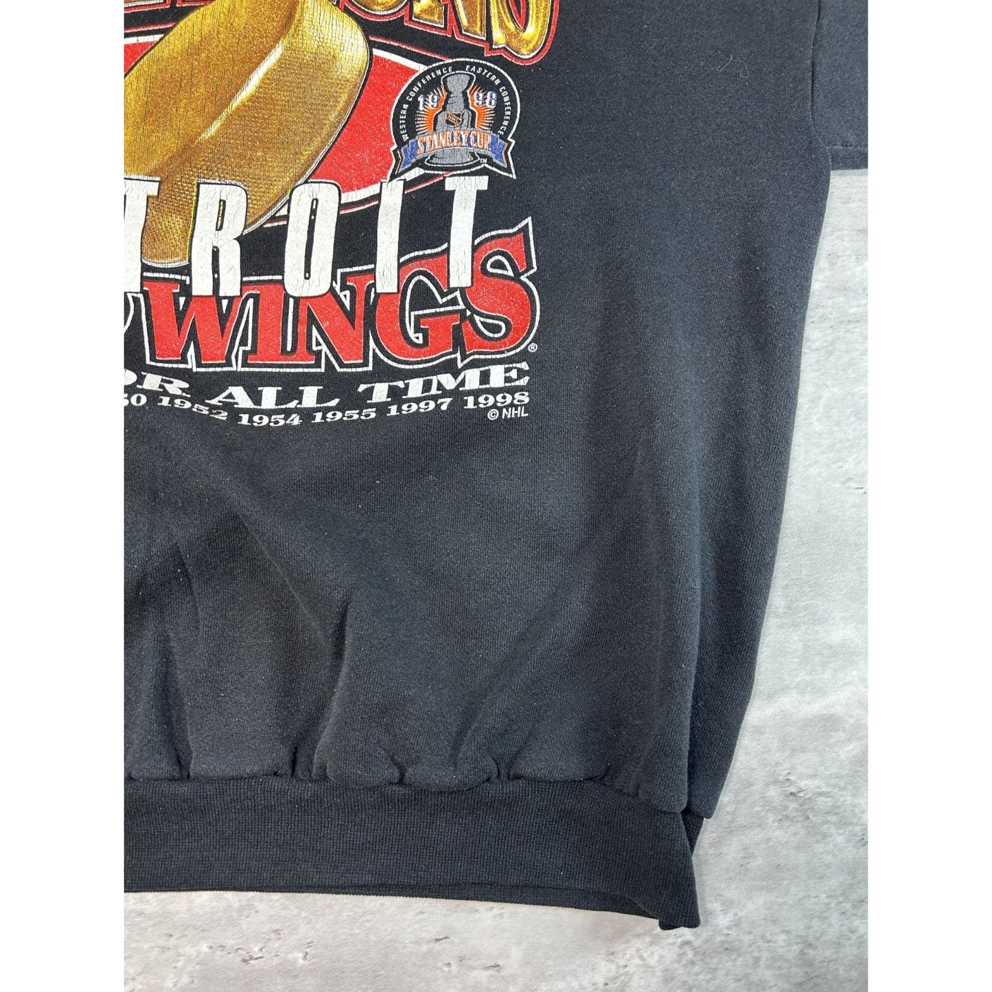 VTG 1998 Detroit Red Wings NHL Back To Back Stanley Cup Champs Sweatshirt Sz XL