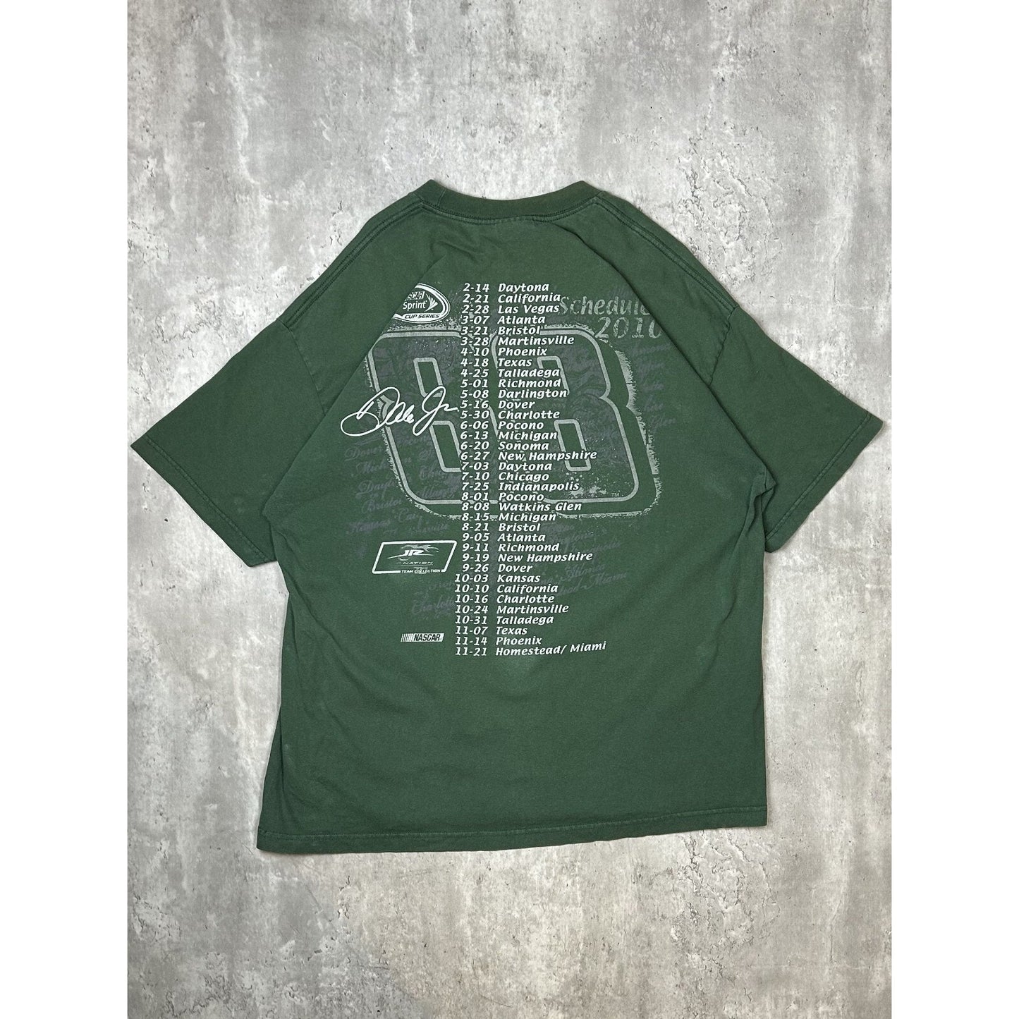 Dale Earnhardt Jr #88 Nascar Portrait Graphic Sprint Cup T-Shirt Size 2XL Green