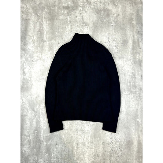 Unioin Bay Ribbed Pullover Turtle Neck Knit Sweater Size XL Black