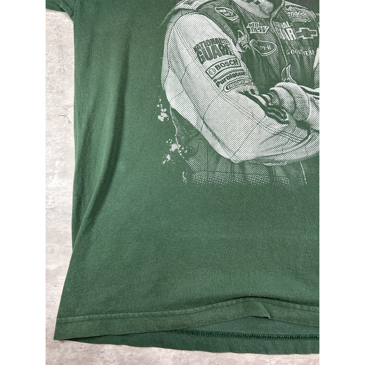 Dale Earnhardt Jr #88 Nascar Portrait Graphic Sprint Cup T-Shirt Size 2XL Green