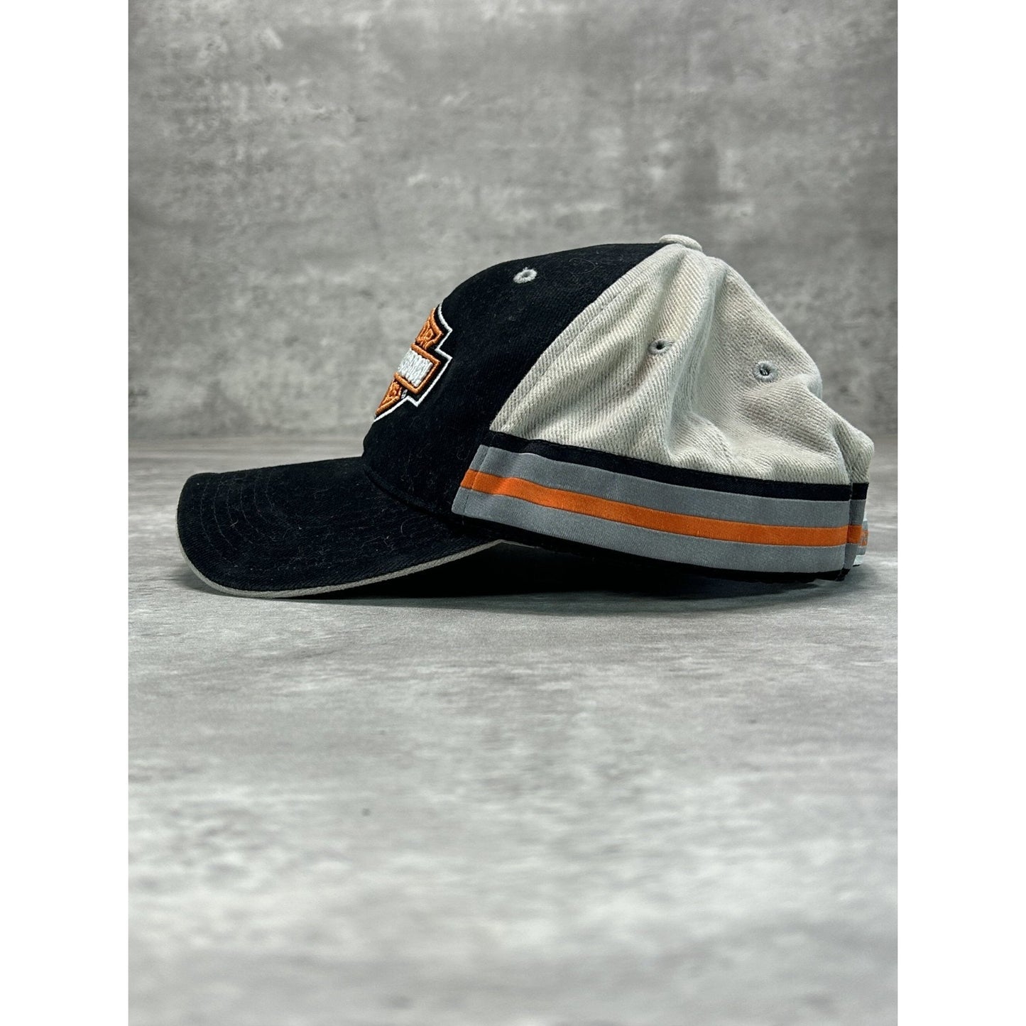 Vintage Harley Davidson Motorcycles Embroidered Logo Trucker Strapback Hat OSFA