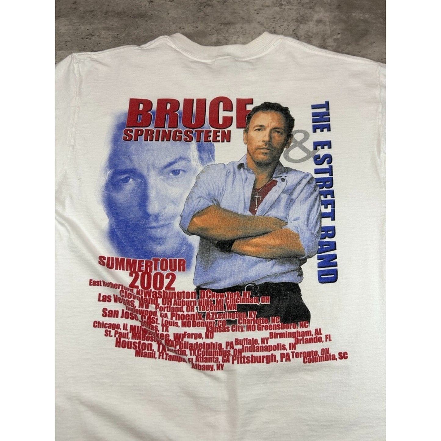 Vintage 2002 Bruce Springsteen Summer Tour Soul Music Band T-Shirt Size Large