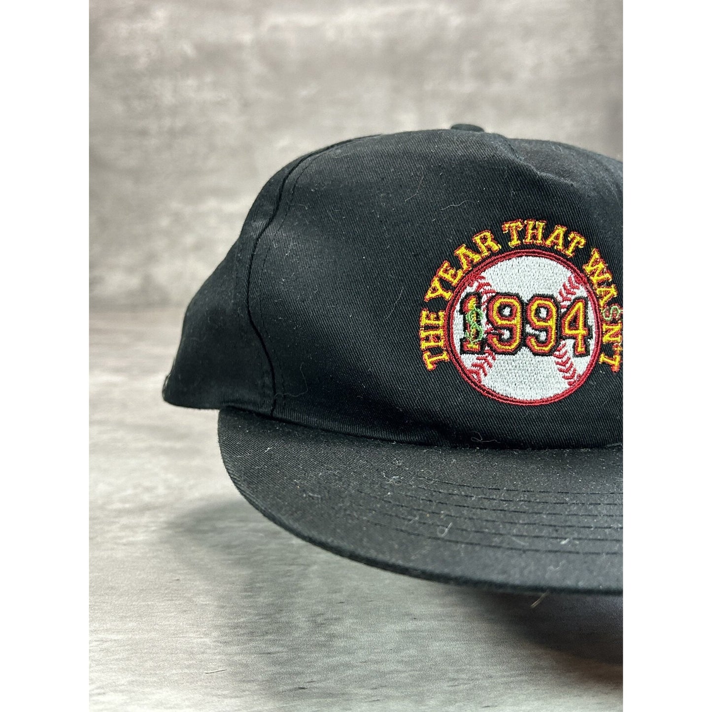 Vintage 1994 MLB The Year That Wasnt Baseball Embroidered Snapback Hat OSFA