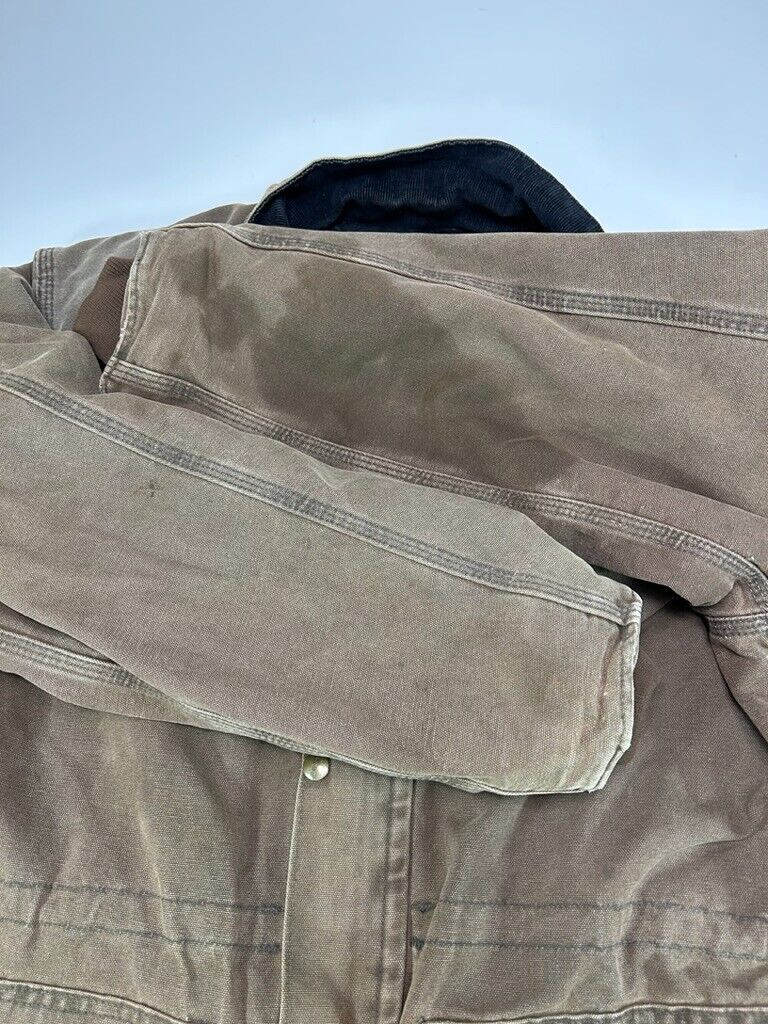 Vintage 90s Carhartt Quilted Lined Canvas Workwear Barn Chore Jacket Size Small