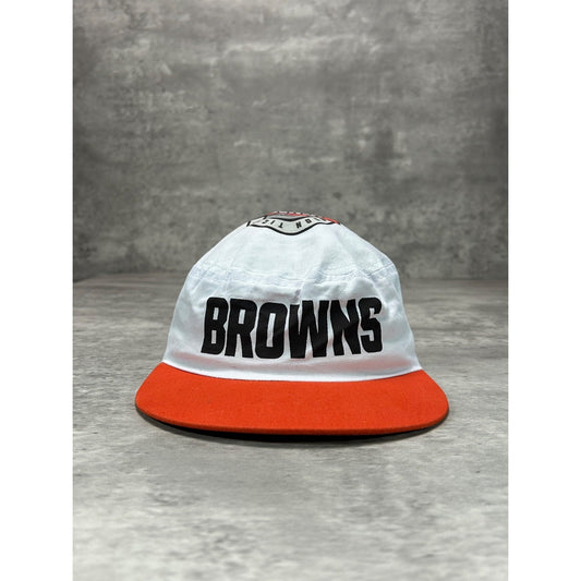 Vintage 80s/90s Cleveland Browns NFL Graphic Spellout Logo Snapback Hat OSFA