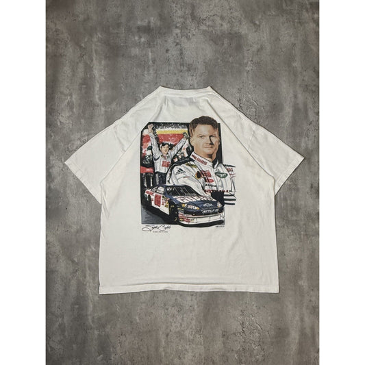 Dale Earnhardt Jr #88 Nascar Portrait Graphic Race T-Shirt Size XXL White