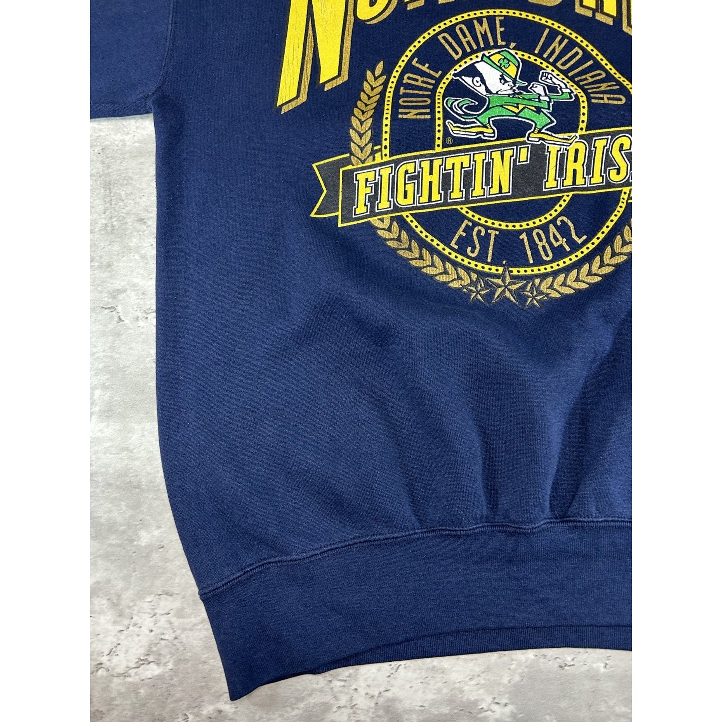Vintage 90s Notre Dame Fighting Irish NCAA Collegiate Graphic Sweatshirt Large