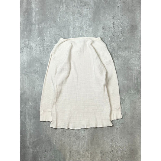 Vintage 1960s Heathknit Thermal Print Long Sleeve T-Shirt Size Large