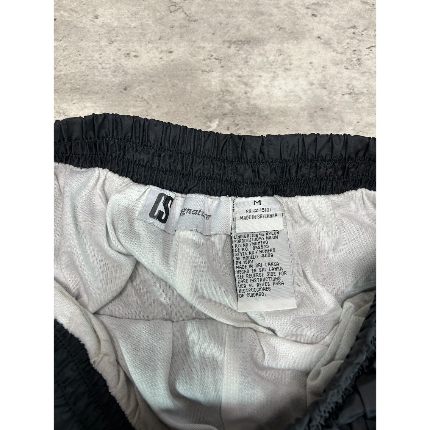 Vintage 90s CS Signature Nylon Track Pants Size Medium Black