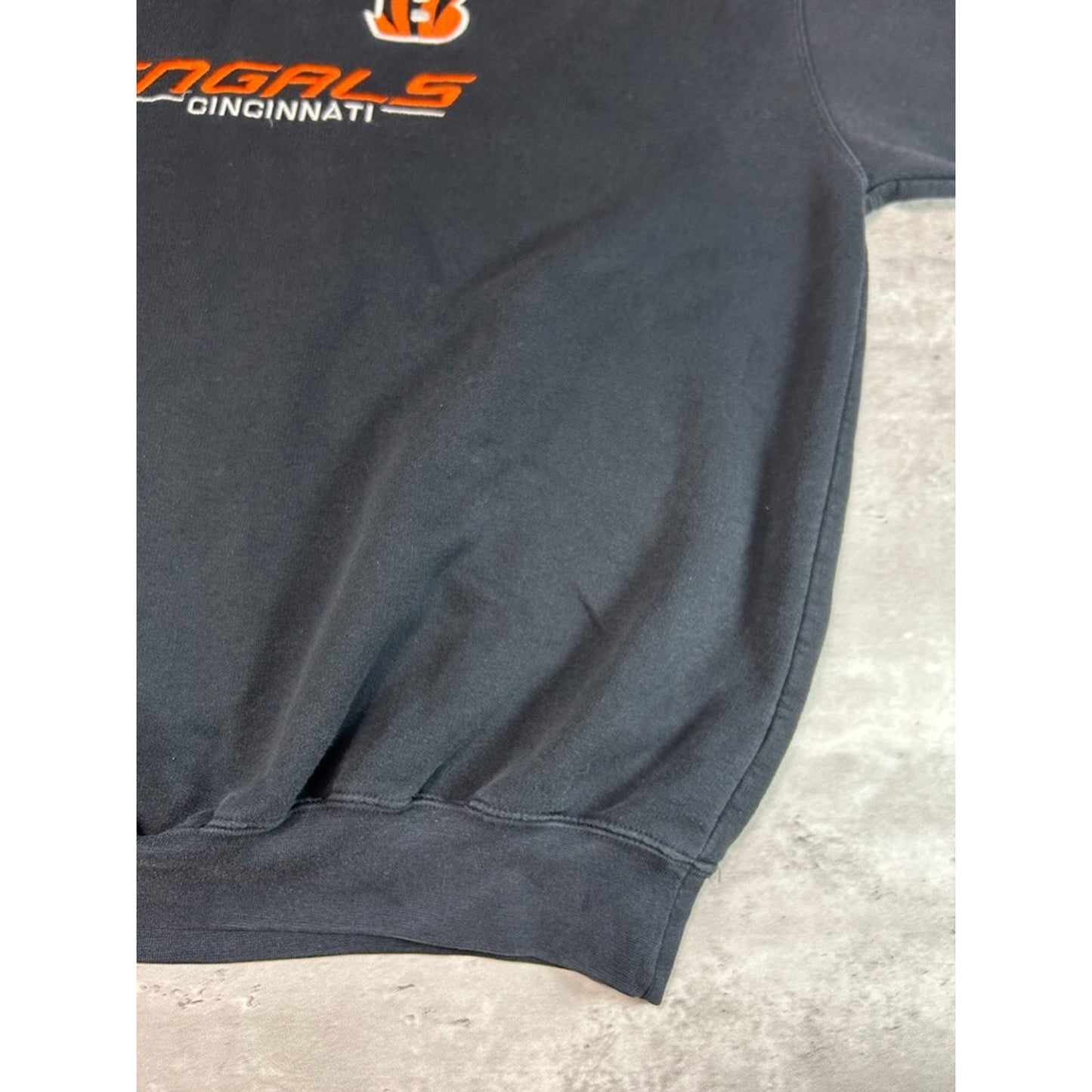 Vintage Cinncinati Bengals NFL Embroidered Spellout Football Sweatshirt Size XXL
