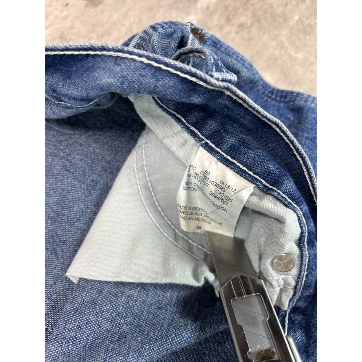 Dickies Dark Was Denin Workwear Carpenter Shorts Size 38