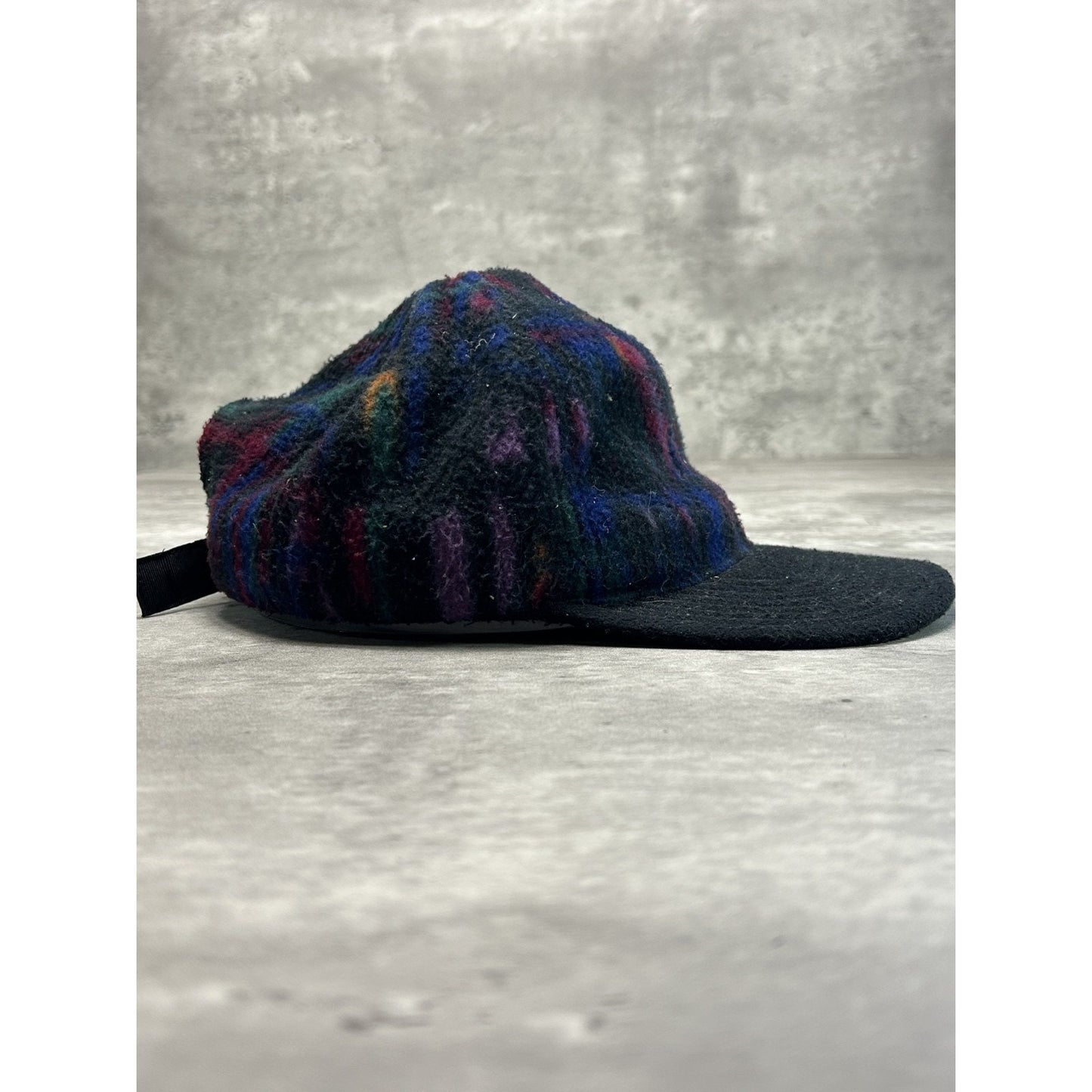 Vintage 90s Nike F.I.T Abstract Print Fleece Running Strapback Hat OSFA