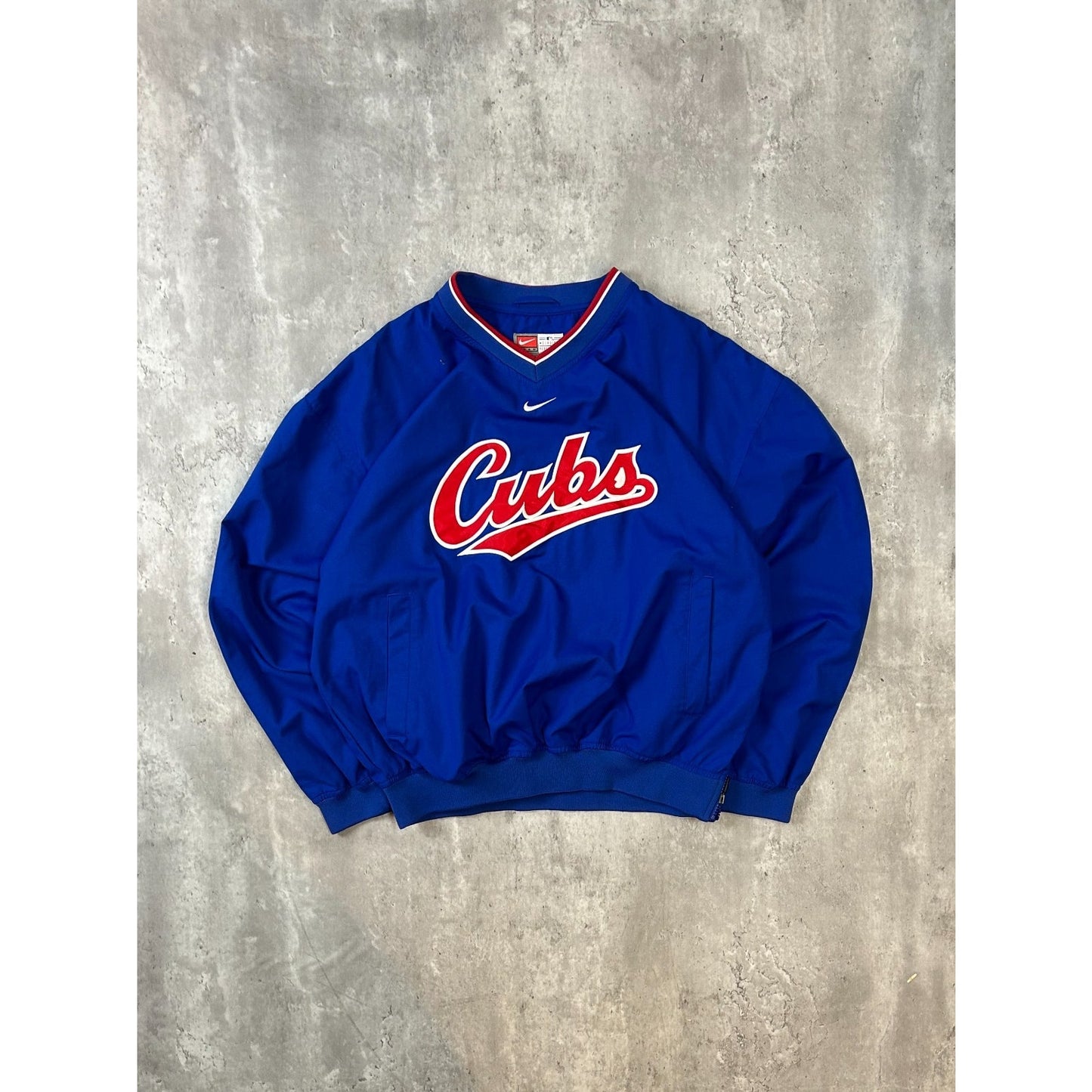 Vintage 2000s Chicago Cubs MLB Nike Embroidered Windbreaker Jacket Size Medium