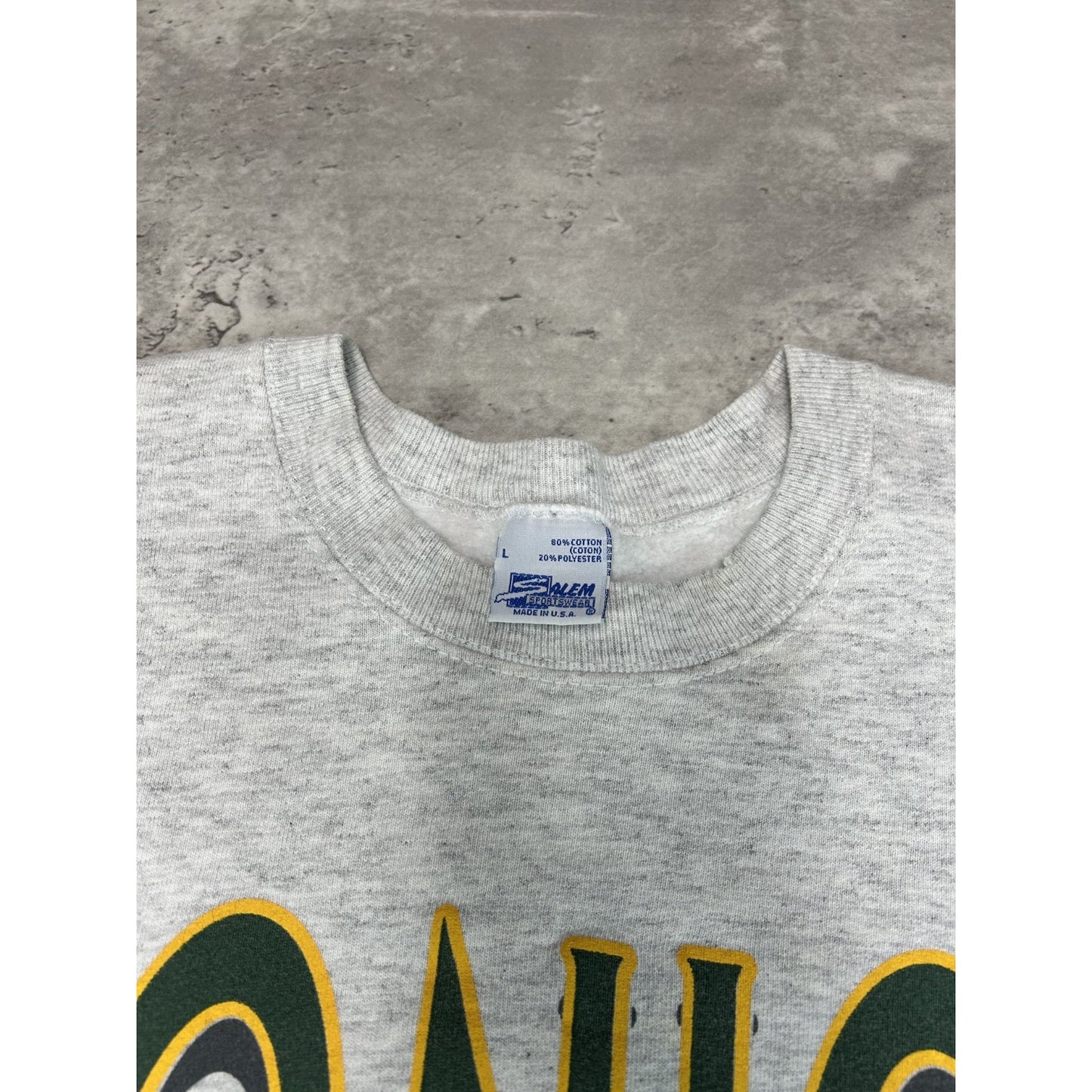 Vintage 90s Seattle Super Sonics NBA Graphic Spellout Sweatshirt Size Large