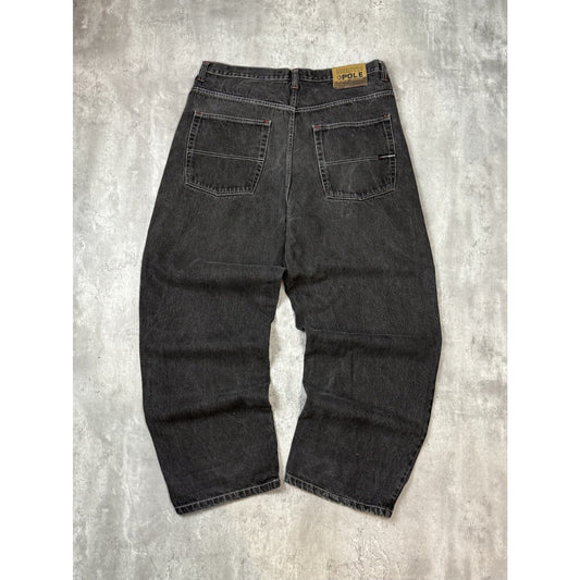 Vintage Y2K South Pole Baggy Fit Black Denim Pants Size 40
