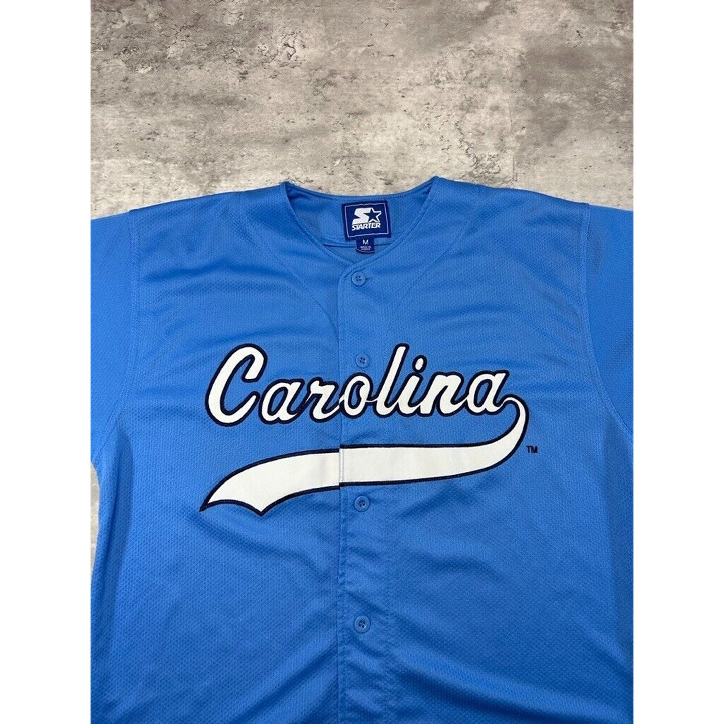 Vintage 90s UNC Tarheels NCAA Stitched Starter Baseball Jersey Size Medium