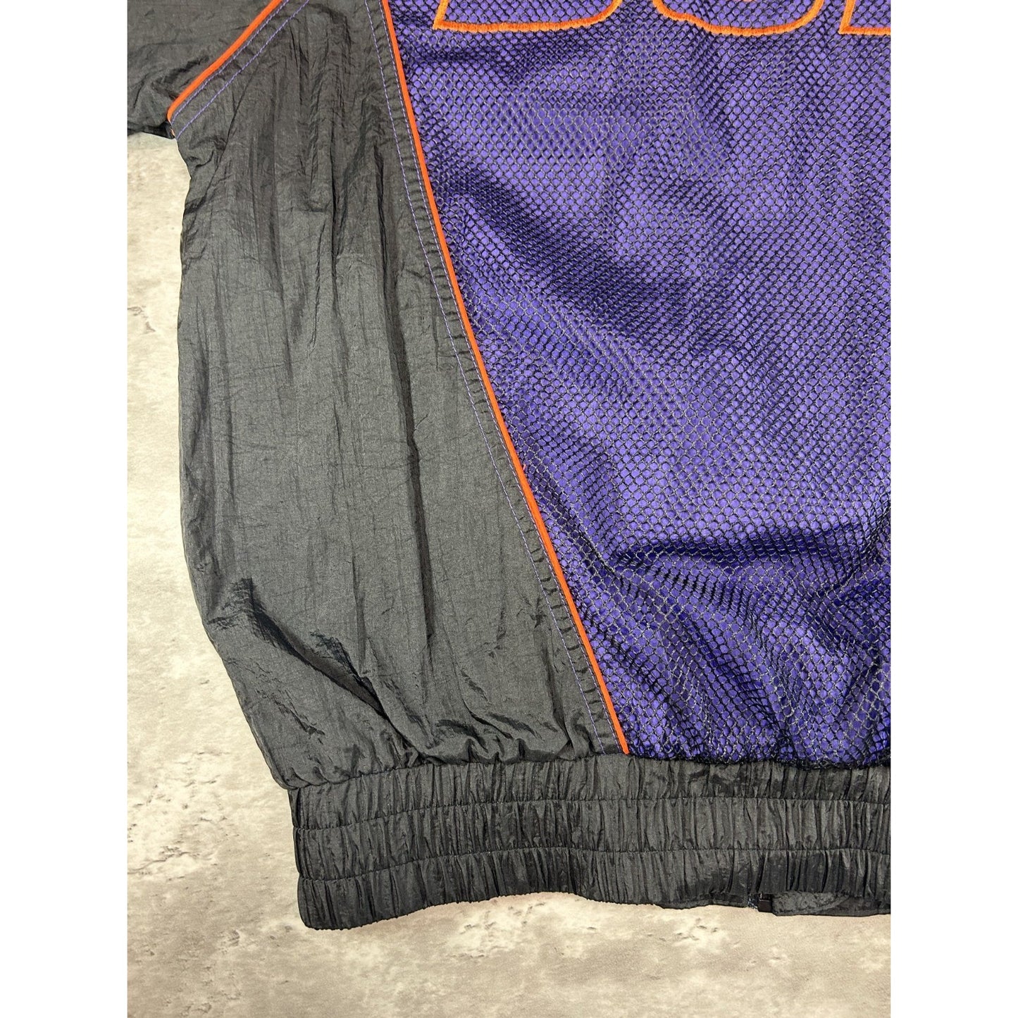 Vintage 90s Phoenix Suns NBA Embroidered Logo Mesh Windbreaker Jacket Size Large