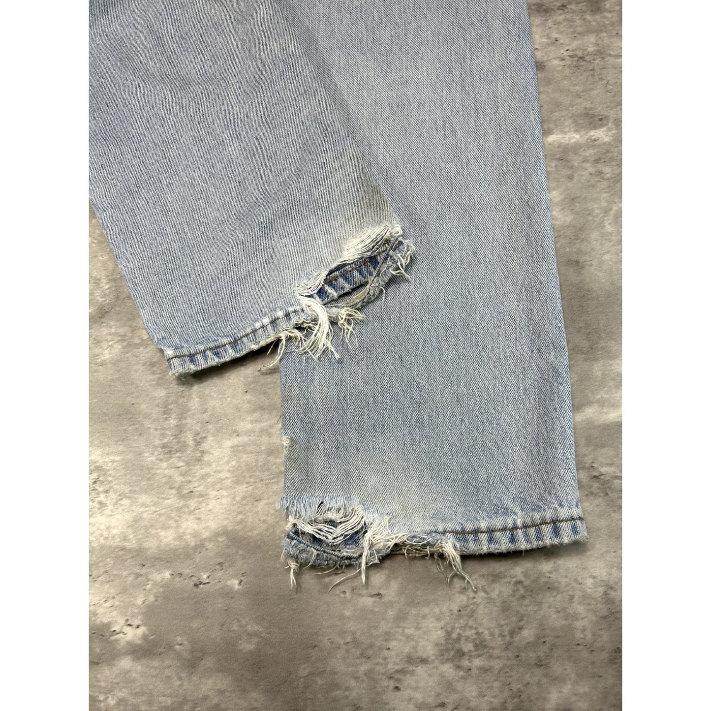 Vintage 90s Levis 505 Red Tab Light Wash Denim Pants Size 31W Blue