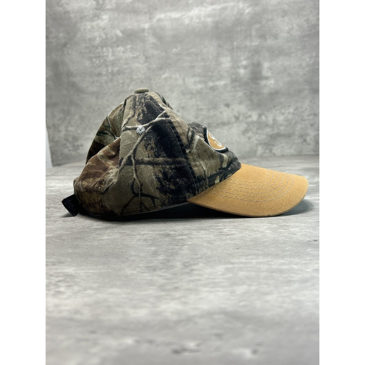 Vintage Ford Tree Camo Embroidered Logo Strapback Hat OSFA
