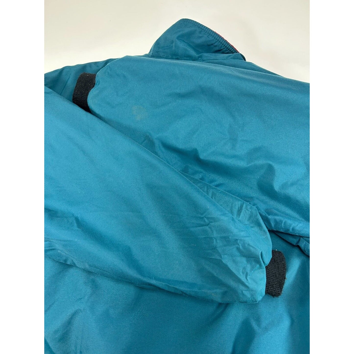 Vintage 90s L.L. Bean Fleece Lined Full Zip Warm Up Jacket Size Large Blue
