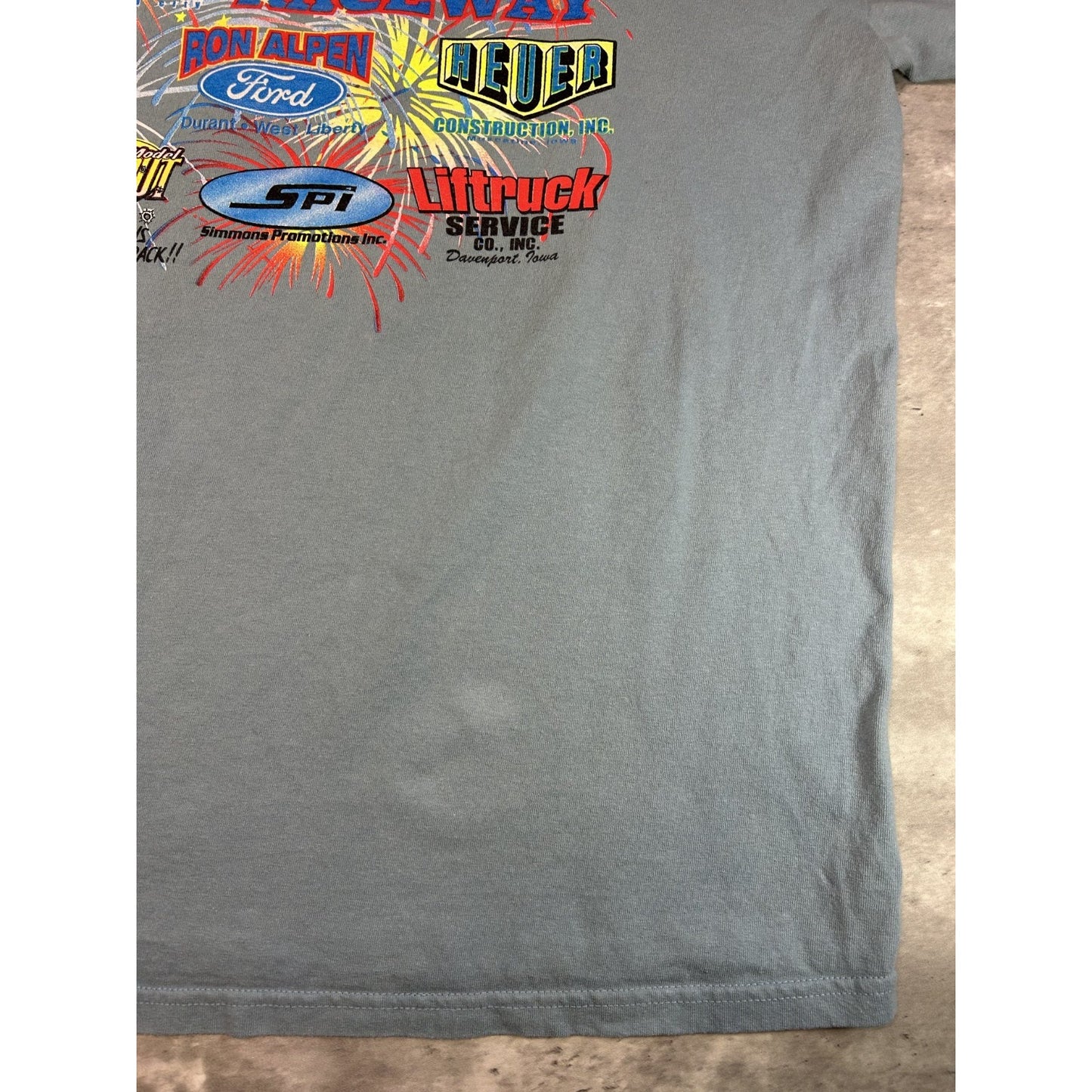 Vintage West Liberty 5th Annual Liberty 100 Racing Graphic T-Shirt Size XXL