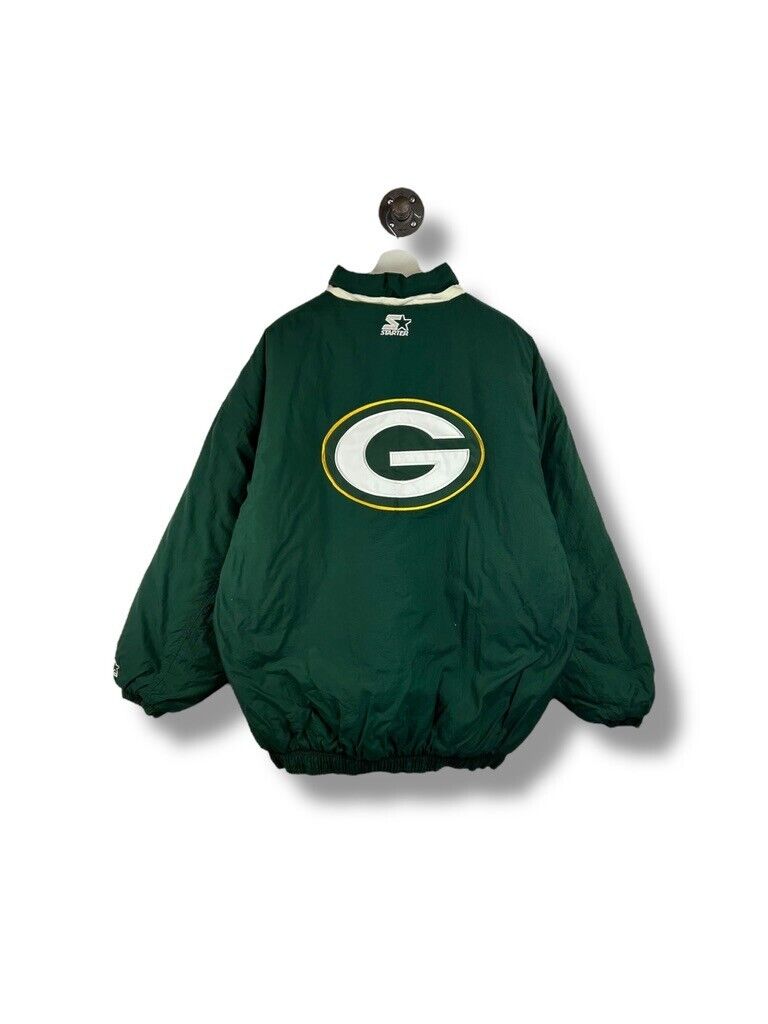 Vintage 90s Green Bay Packers NFL Insulated Full Zip Starter Jacket Size XL