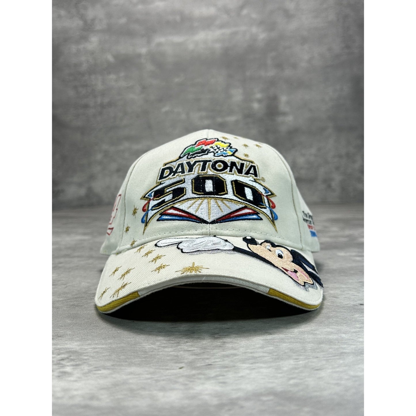 Vintage 2004 Daytona 500 Nascar Disney Embroidered Spellout Strapback Hat OSFA