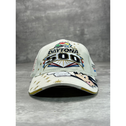 Vintage 2004 Daytona 500 Nascar Disney Embroidered Spellout Strapback Hat OSFA