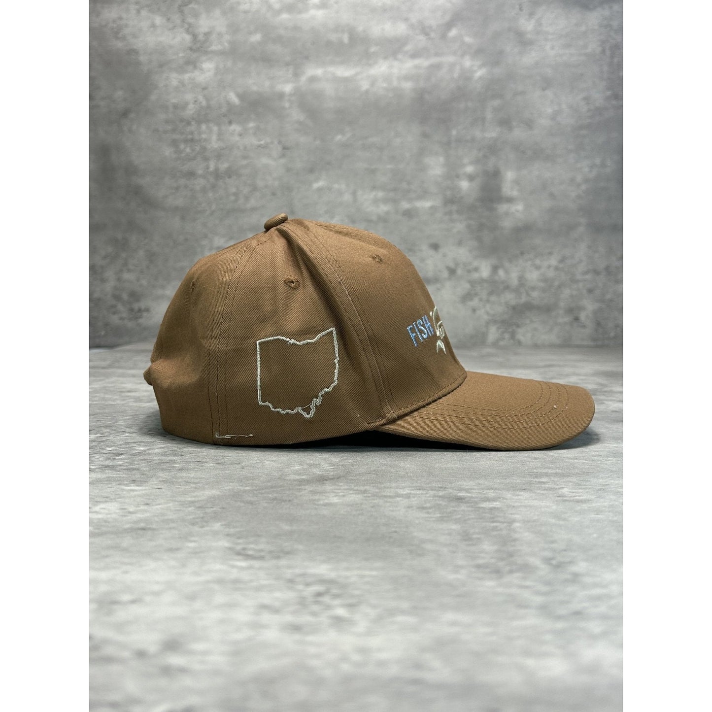 Vintage 90s Fish Ohio Embroidered Spellout Destination Snapback Hat OSFA