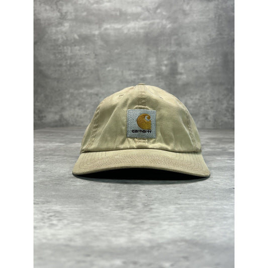 Vintage 90s Carhartt Canvas Embroidered Patch Workwear Flexfit Hat L/XL