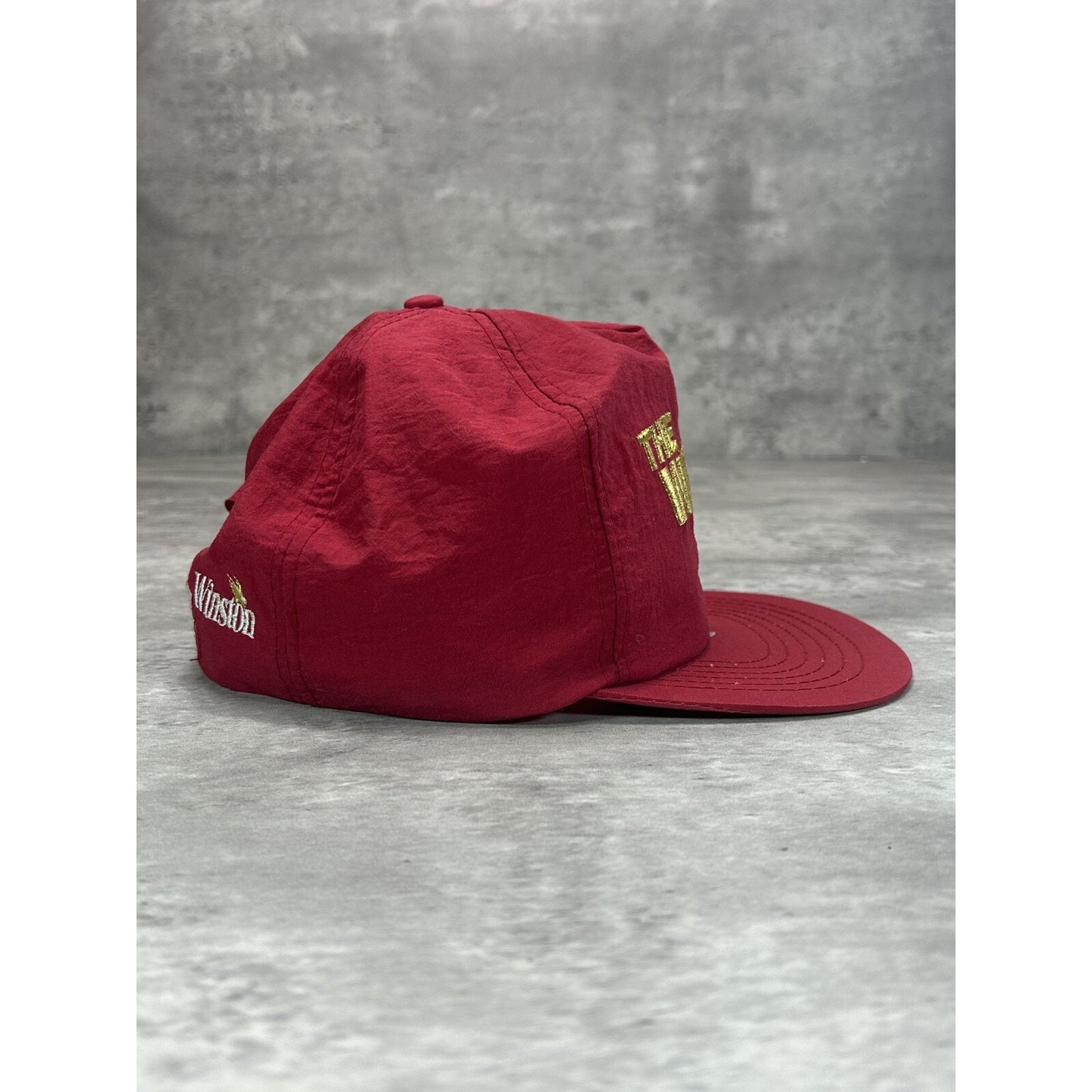 Vintage 90s Winston Cigarettes The Wrap Embroidered Spellout Snapback Hat OSFA