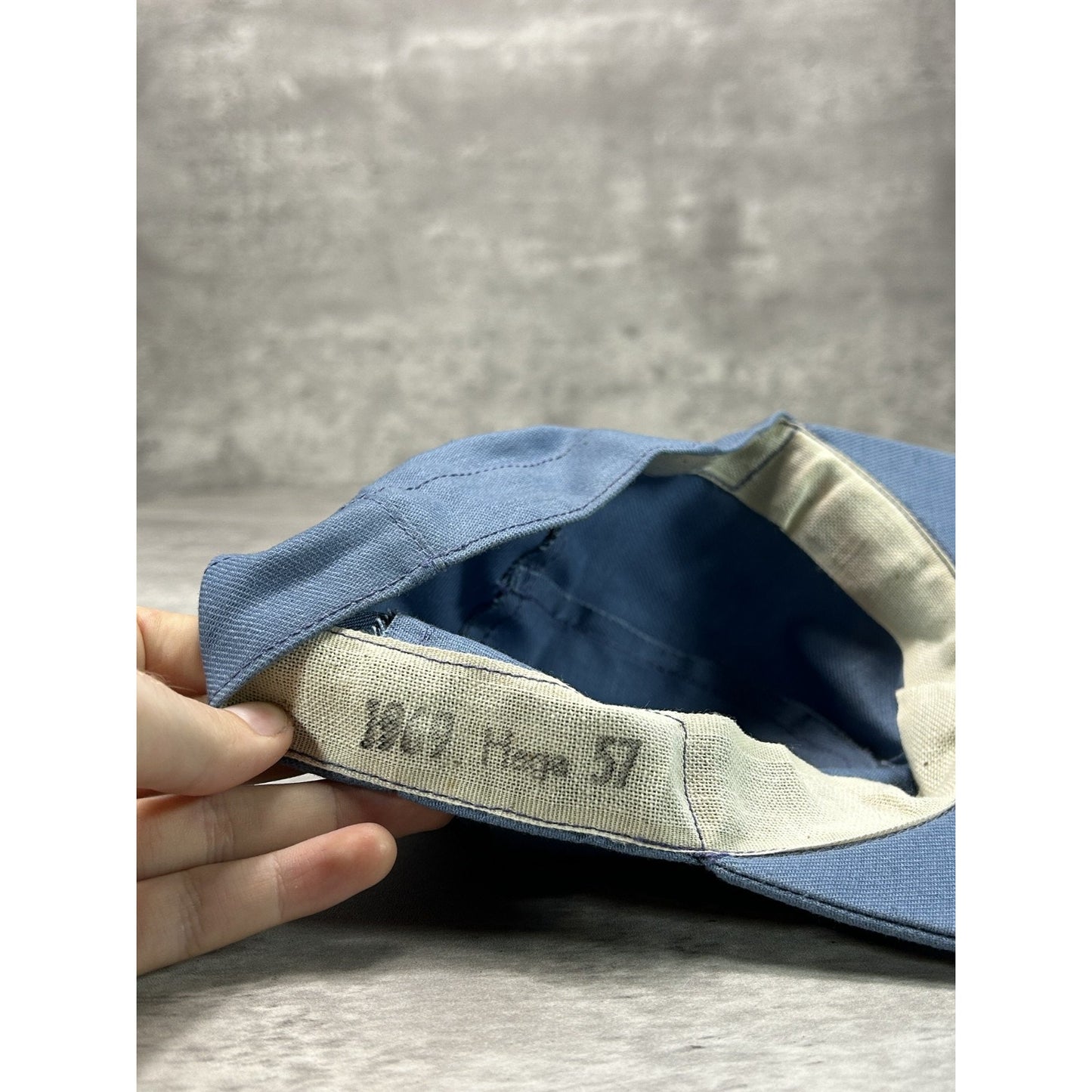 Vintage 70s Abstract Five Panel Blank Workwear Style Fitted Hat OSFA