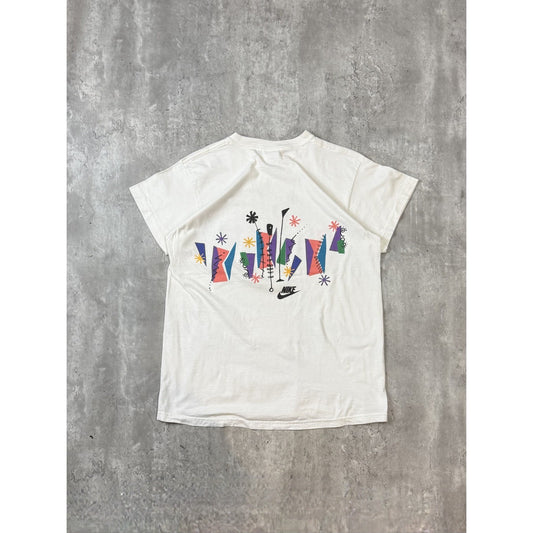 Vintage 80s/90s Nike Abstract Graphic Logo T-Shirt Size Medium White