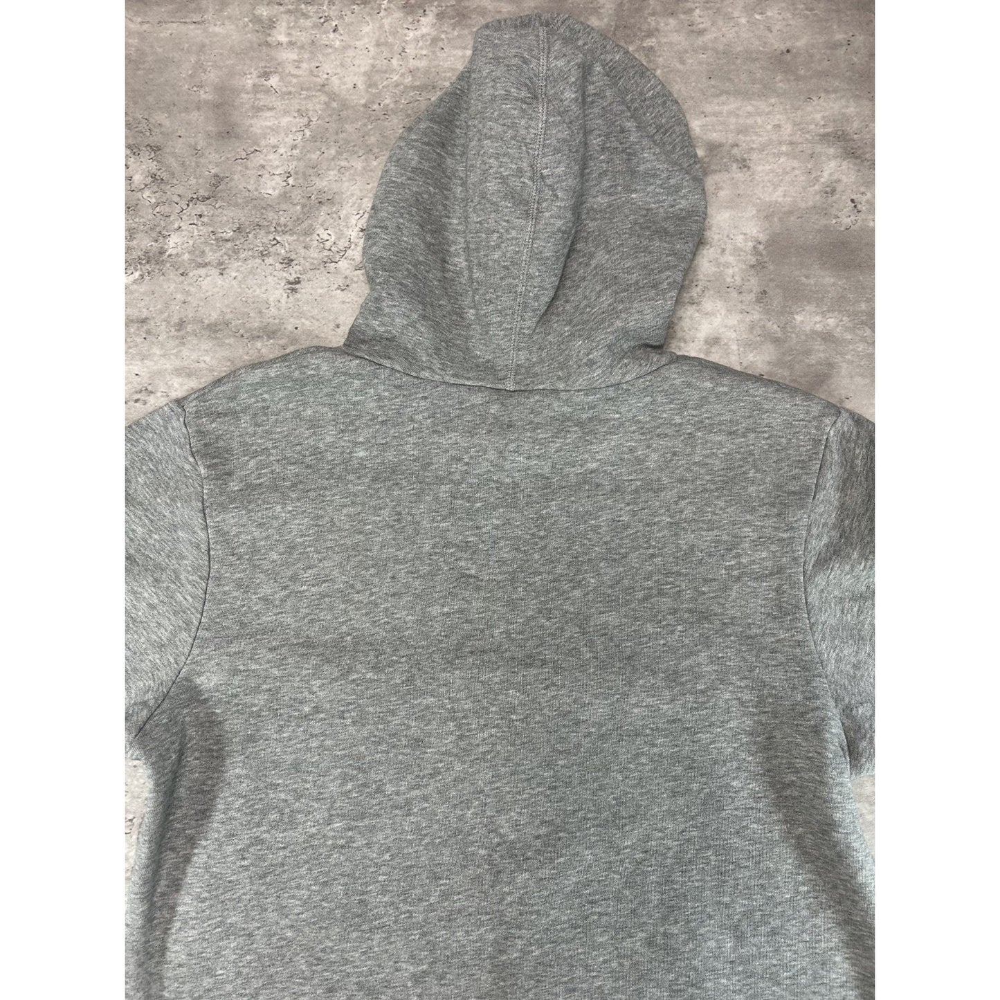 Vintage Nike Embroidered Big Swoosh Pullover Hooded Sweatshirt Size Medium Gray