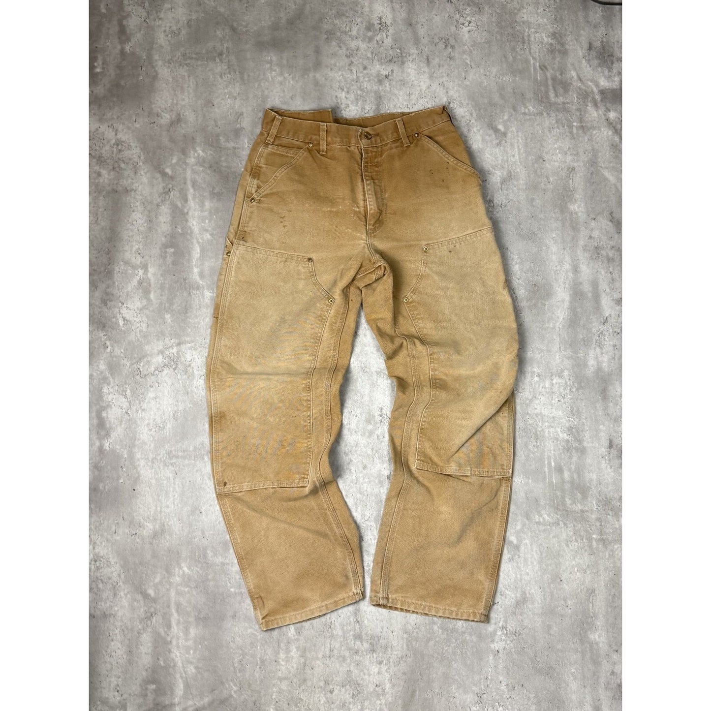 Carhartt 125 Years Canvas Workwear Carpenter Double Knee Pants Size 32 Made USA