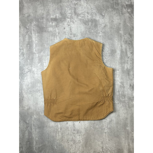 Vintage 1980s Walls Canvas Sherpa Lined Canvas Workwear Jacket Size Large Beige