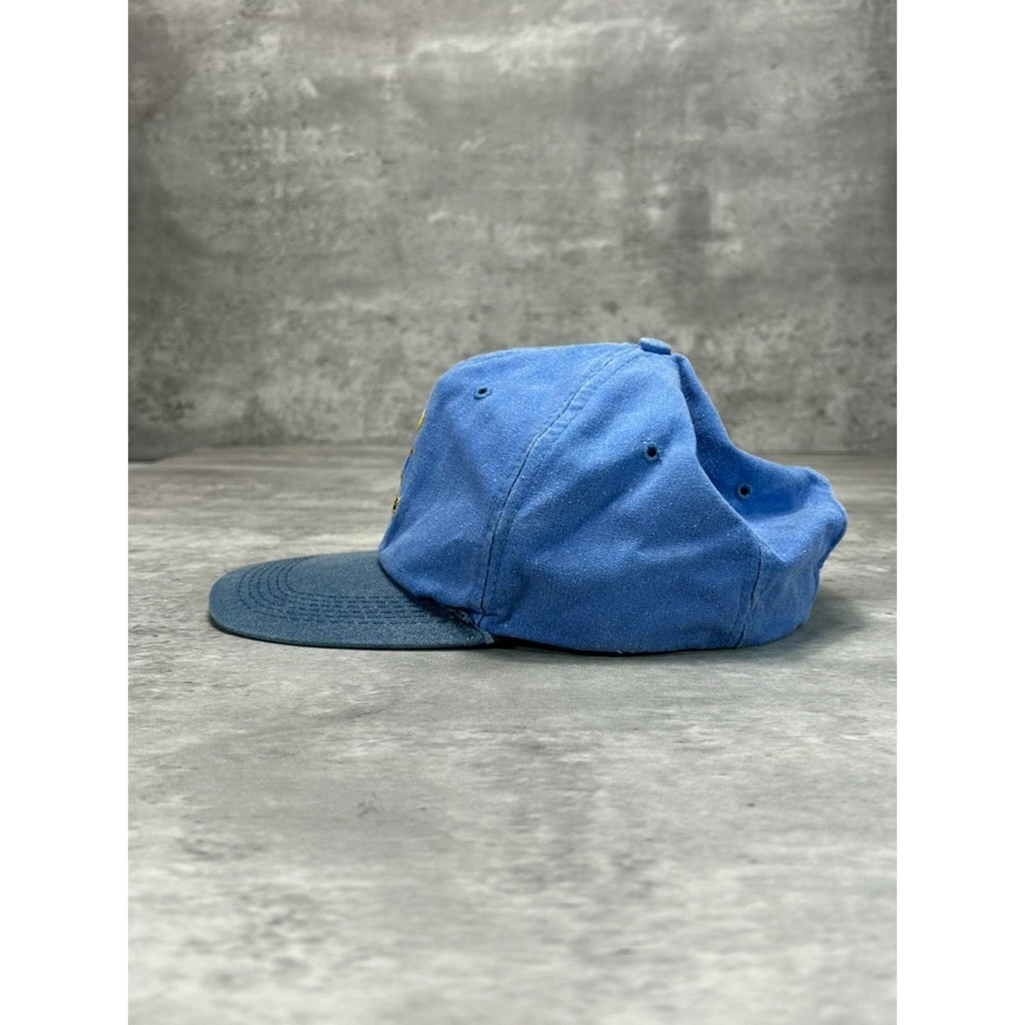 Vintage 90s Cayman Embroidered Crest Strapback Hat OSFA Blue