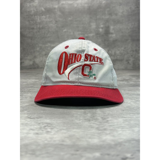 Vintage 90s Ohio State Buckeyes NCAA Embroidered Spellout Snapback Hat OSFA