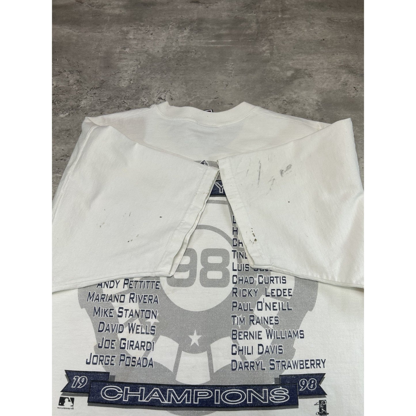 Vintage 1998 New York Yankees MLB World Series Champs Caricature T-Shirt Large