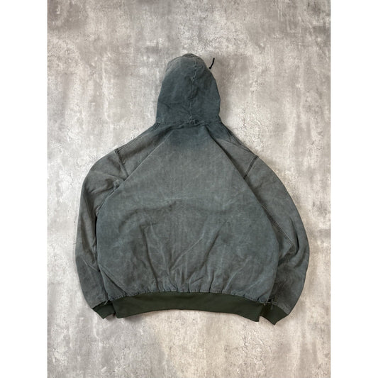 Vintage Carhartt Quilted Lined Canvas Workwear Hooded Active Jacket Size 3XL