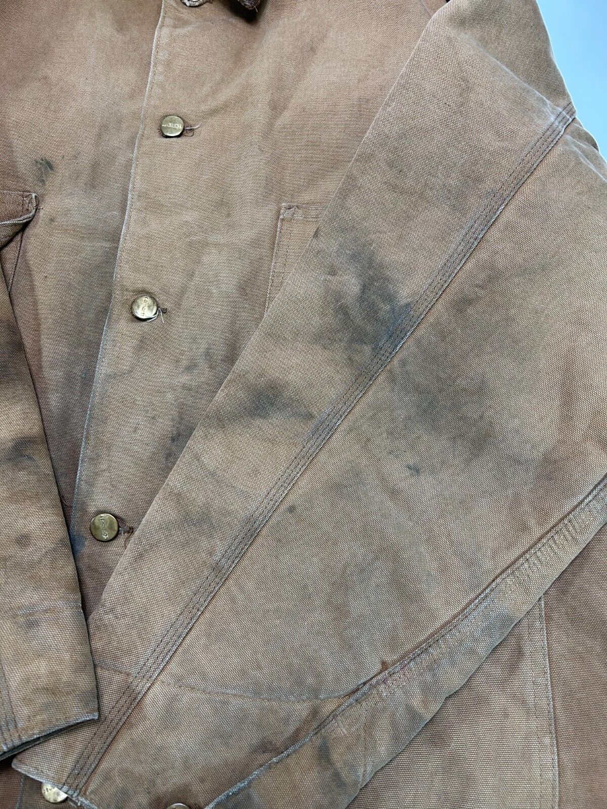 Vintage 80s/90s Carhartt Quilted Lined Canvas Workwear Chore Jacket Size XL