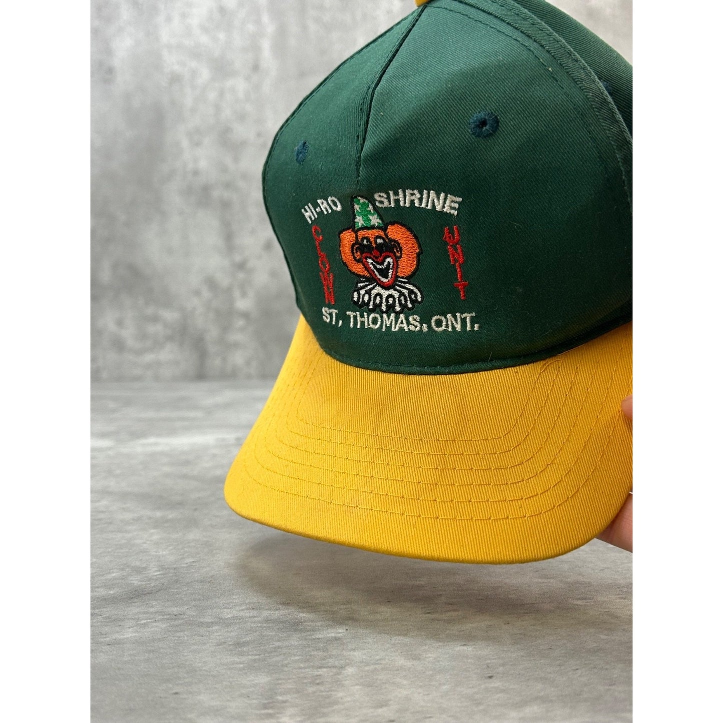 Vintage 90s Hi-Ro Shrine Clown Unit Embroidered Destination Snapback Hat OSFA