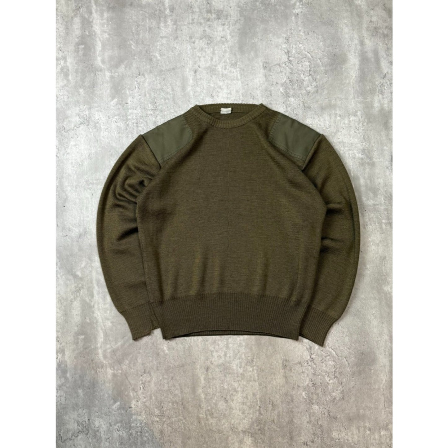 Vintage 80s/90s US Military Pullover Knit Sweater Size XL Green
