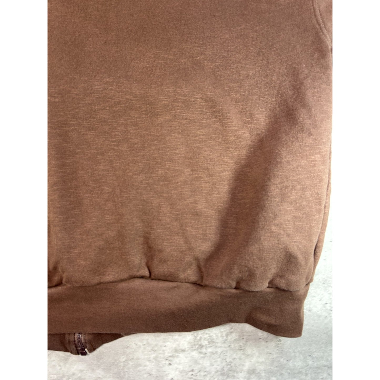Vintage Tru-Fit Thermal Lined Full Zip Hooded Sweatshirt Size XL Brown