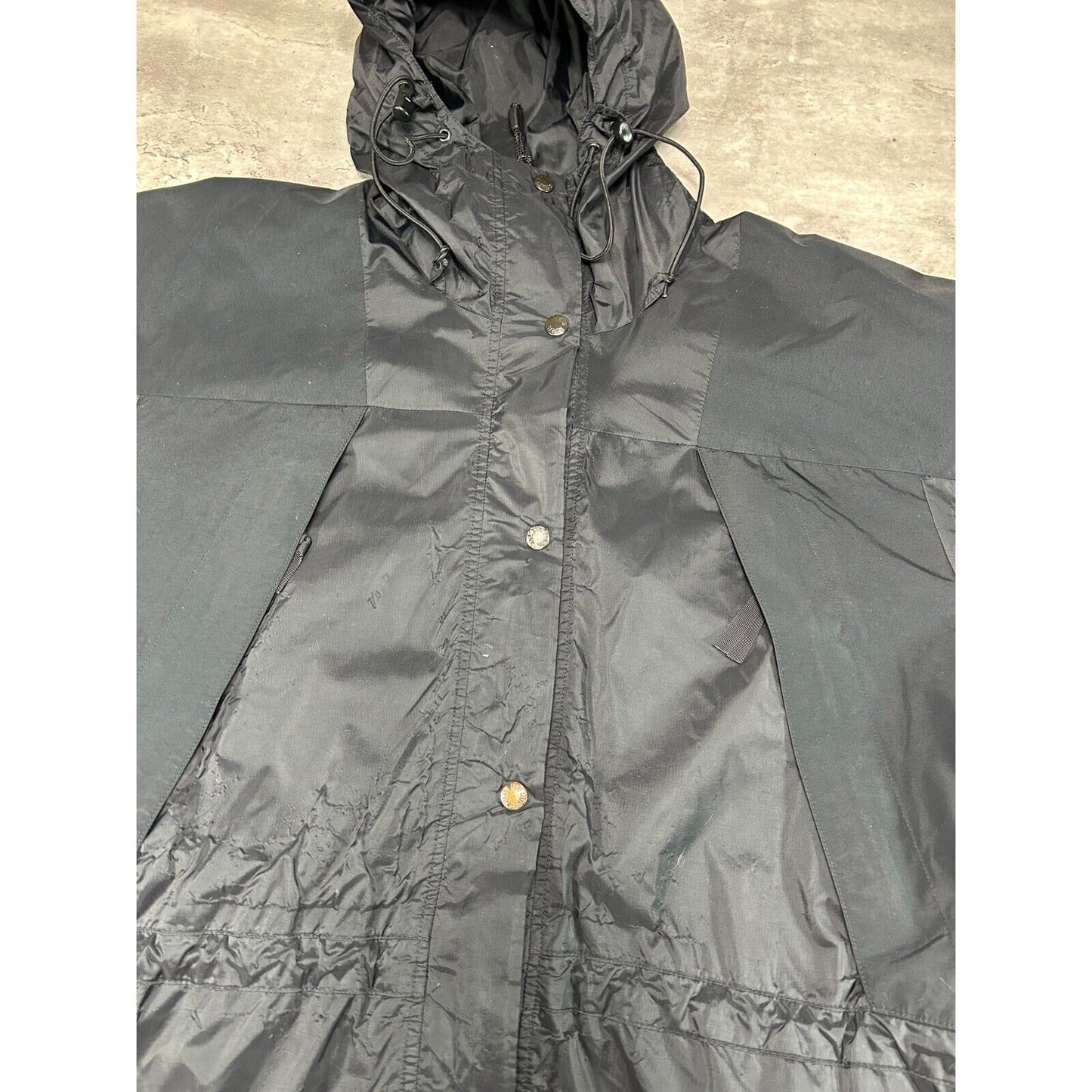 Vintage The North Face TNF Pit Zip Nylon Full Zip Ski Jacket Size Medium Black