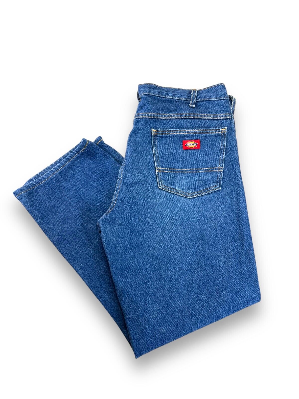 Vintage Dickies Dark Wash Denim Workwear Pants Size 36W Blue